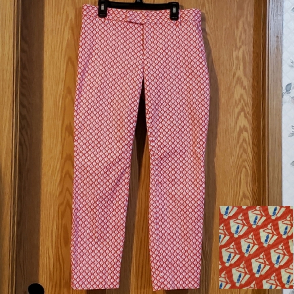 Gap slim cropped lantern print pants